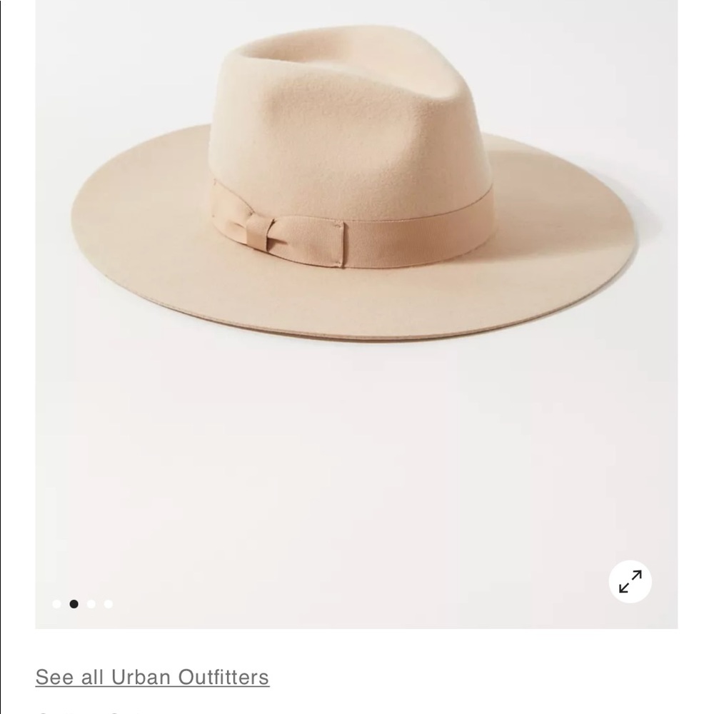 NWT UO flat brim felt fedora